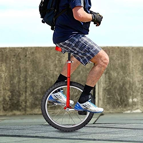Monocycles : ZLI Monocycle Monocycle de Pneu 16in / 18in / 20in pour Filles / Garçons / Adultes / Adolescents Masculins, À Toute Épreuve Extérieur Vélo À Une Roue de Fitness, Facile À Assembler, Rouge (Size : 16 inch)