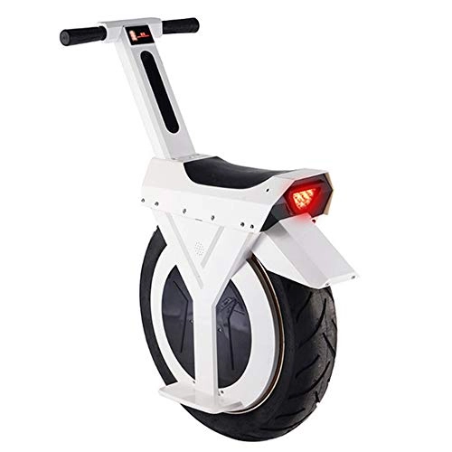 Monocycles : ZLI Électrique Monocycle 17 Pouces - 500W 60Km, Monocycle Scooter avec Bluetooth Haut-Parleur, Gyroroue Unisex Adult, Blanc
