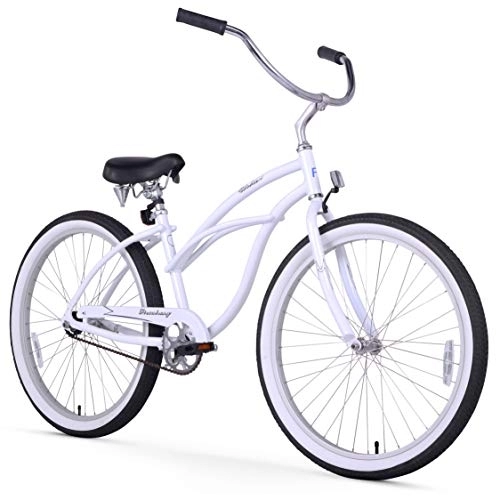 Vélos Cruiser : Firmstrong Urban Lady Alliage Single Speed Beach Cruiser Vélo, 66 cm, Blanc