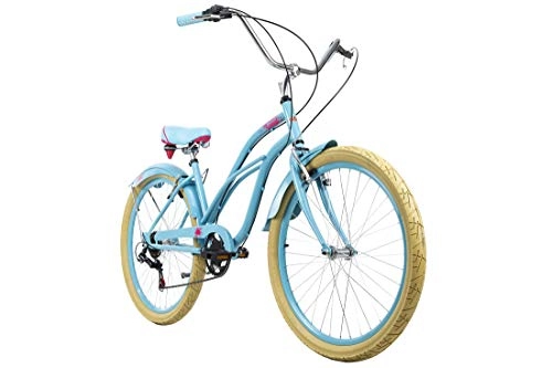 Vélos Cruiser : KS Cycling Mixte - Adulte Beachcruiser 26'' Splash Bleu RH 44cm, Bleu Clair, 26