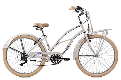 Vélos Cruiser : KS Cycling Vélo Beachcruiser pour Femmes, Blanc, 41 cm