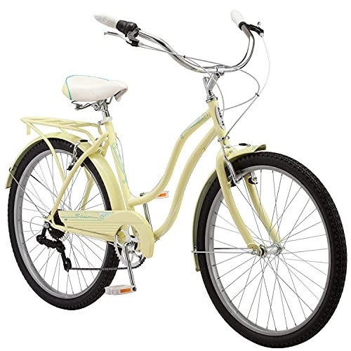 Vélos Cruiser : Schwinn Perla Vélo Cruiser pour Hommes, Jaune, 26-inch Wheels