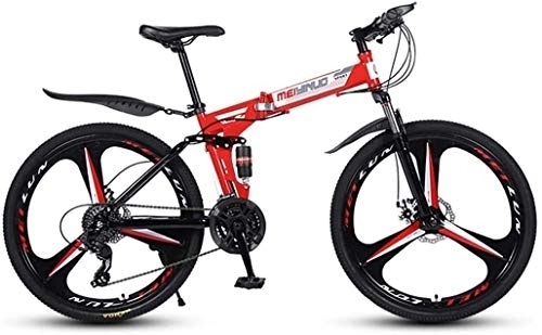 Vélos de montagnes : 26" 21-Speed ​​VTT for adulte, complet léger Suspension Cadre, fourche à suspension, frein à disque (Color : Red)