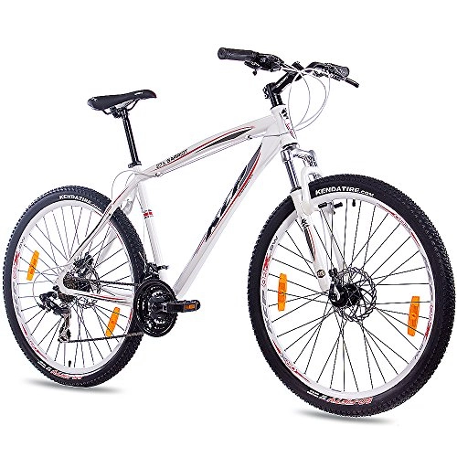 Vélos de montagnes : 27, 5 pouces vtt vélo KCP garriot Unisexe avec 21 vitesses Shimano Blanc, 53 cm