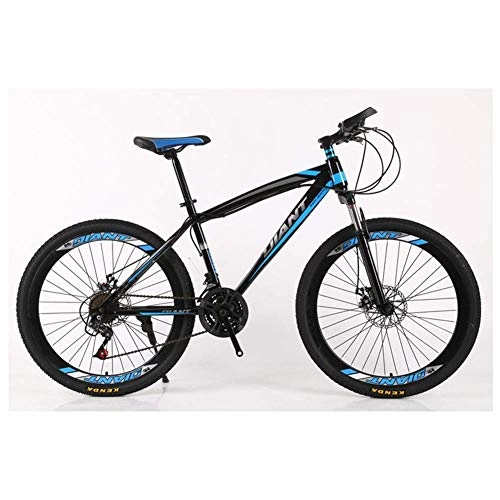 Vélos de montagnes : Allamp Sports de Plein air VTT / Unisex Bicyclettes 26 « » Roue légère HighCarbon Cadre en Acier 2130 Frein à Disque Shimano délais, 26" (Color : Blue, Size : 21 Speed)
