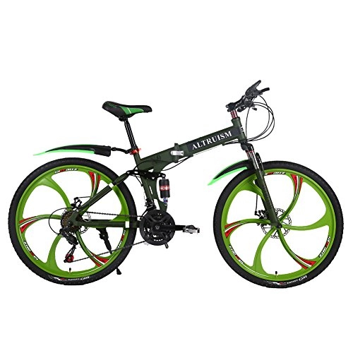 Vélos de montagnes : ALTRUISM Vélo VTT 26 Pouces pour Homme et Femme avec Frein à Disque arrière (Vert armée)