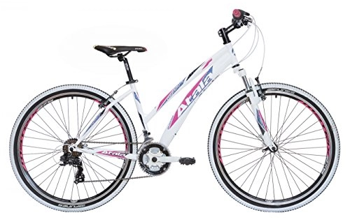 Vélos de montagnes : Atala My Flower Vélo VTT pour femme, 27, 5", 21 vitesses, blanc / noir / fuchsia