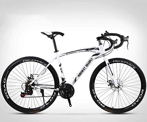 Vélos de montagnes : AXWT 26 Pouces VTT Hommes, Haute teneur en Carbone en Acier Hardtail VTT, Vélo de Montagne avec Suspension Avant réglable Siège, 24, Vitesse (Color : Blanc)