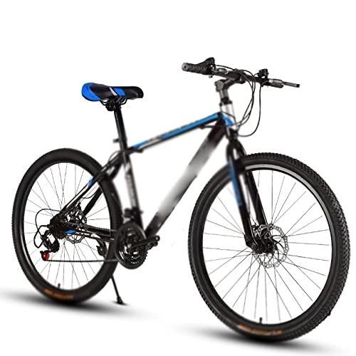 Vélos de montagnes : Bicycles for Adults 24-inch Mountain Bicycle 21 Speed Adult Variable Speed Bicycle Cross-Country Racing Car with One Wheel (Color : White Blue, Size : 21-Speed)
