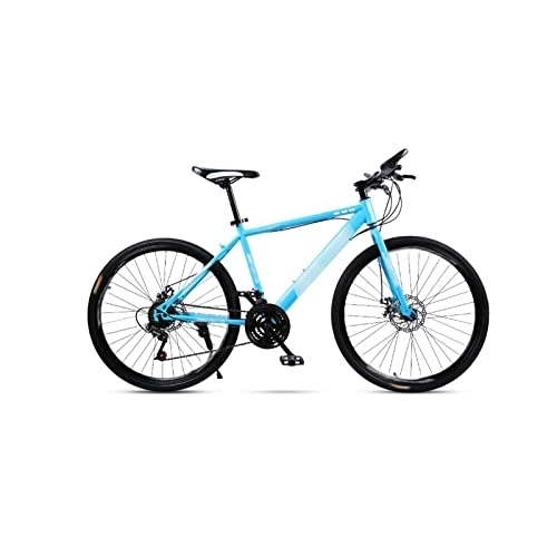 Vélos de montagnes : Bicycles for Adults Mountain Bike 30 Speed 26 inch Adult Men and Women Shock One Wheel Speed Racing Disc Brakes Off Road Student Bicycle (Color : Blue, Size : Large)