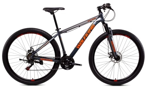 Vélos de montagnes : Bicystar Wolfking VTT 29" Gris / Orange Adulte Unisexe