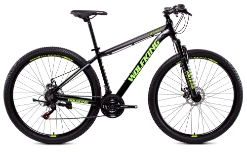 Vélos de montagnes : Bicystar Wolfking VTT 29" Noir / Vert Adulte Unisexe