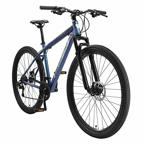 Vélos de montagnes : BIKESTAR VTT Vélo Tout Terrain, Frein à Disque, 21 Vitesses Shimano, 26 Pouces | Mountainbike Suspension Avant Cadre 15 Pouces | Bleu
