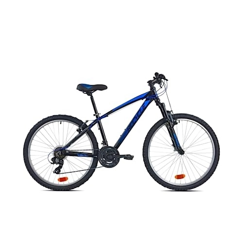 Vélos de montagnes : Biocycle Elixir 26" - Velo Tout Terrain | Fabriqué en Aluminium - Velo VTT á 21 Vitesses (M, Bleu)