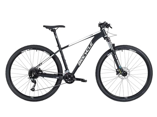 Vélos de montagnes : Biocycle Kols - Velo Tout Terrain | Fabriqué en Aluminium - Velo VTT à 18 Vitesses | Freins à Disque Hydrauliques | Roue 29'' | Taille S