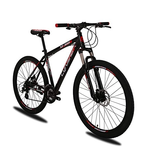 Vélos de montagnes : Extrbici XF300 Nouveau vélo de Montagne à 24 Vitesses 27, 5 'pneumatique Fourche à Suspension en Alliage d'aluminium de 19 Pouces VTT Queue Dure de vélo Frein Double Disque Rouge