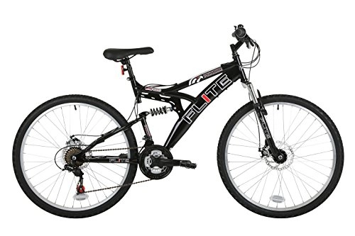 Vélos de montagnes : Flite Veste de Phaser Double Suspension de roue de vélo VTT – noir (66 cm, cadre 45, 7 cm)