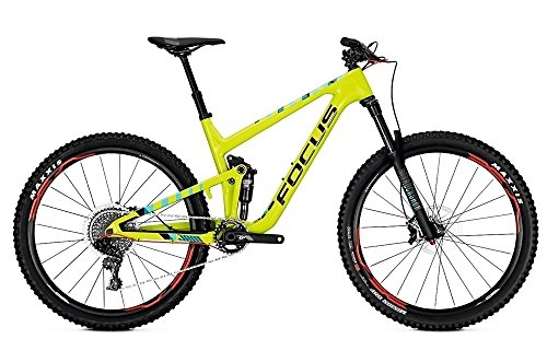 Vélos de montagnes : Focus Jam C Lite 27 Trail Fully Mountain Bike vélo Vert Anis 2018, RH 41 cm / 27 Zoll