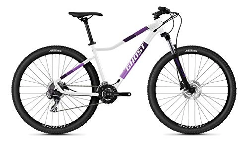 Vélos de montagnes : Ghost Lanao Essential 27.5R AL W Vélo de montagne pour femme Blanc / violet Taille S 40 cm