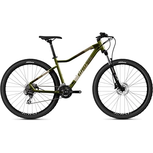 Vélos de montagnes : Ghost Lanao Essential 27.5R AL W Vélo de montagne pour femme Vert olive / gris Taille M / 44 cm