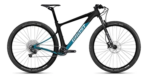 Vélos de montagnes : Ghost Lector SF LC Essential 29R Mountain Bike 2022 (L / 46 cm, Raw Carbon / Blue - Mat / Glossy)