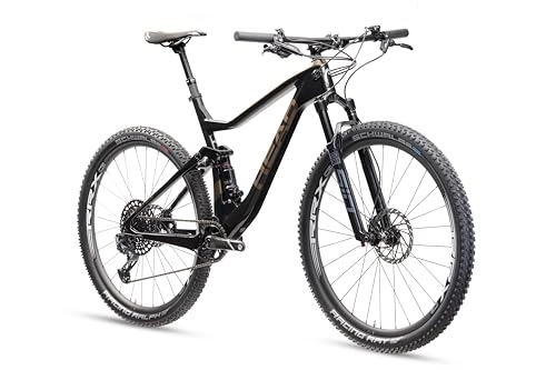 Vélos de montagnes : HEAD Adapt Edge 3.0 Vélo à Suspension complète Adulte Unisexe, Noir métallisé / Marron, 44