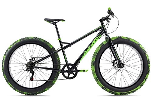 Vélos de montagnes : KS Cycling Mixte - Adulte Fatbike 26" SNW2458 Noir Vert RH 43cm 26