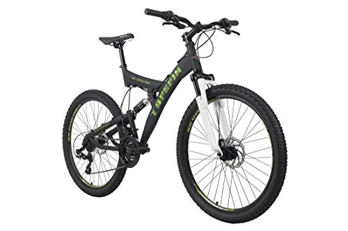 Vélos de montagnes : KS Cycling Mixte - Adulte VTT Fully 26" Topspin Noir / Vert RH 51cm 26"