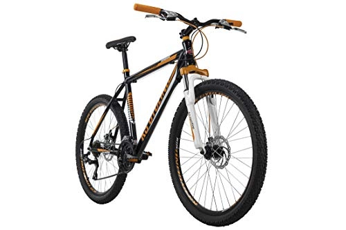 Vélos de montagnes : KS Cycling Mixte - Vélo VTT Hardtail 26" Compound Blanc RH 51cm Noir Orange 26