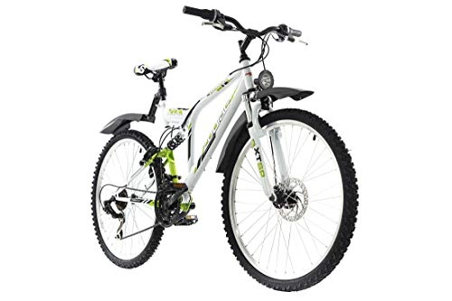 Vélos de montagnes : KS Cycling VTT ATB Fully 26'' Zodiac Blanc / Vert RH 48 cm Homme, 48