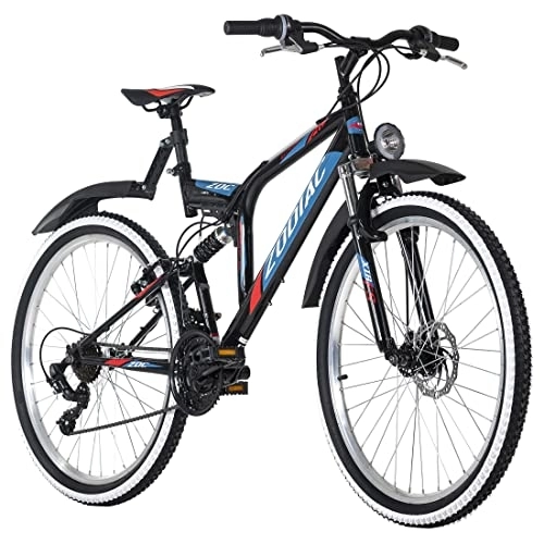 Vélos de montagnes : KS Cycling VTT ATB Fully 26" Zodiac Noir / Rouge RH 48 cm Adulte Unisexe, Zoll