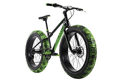 Vélos de montagnes : KS Cycling VTT Fatbike 24'' SNW2458 Noir-Vert TC 38 cm