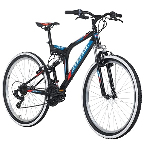 Vélos de montagnes : KS Cycling VTT Fully 26'' Zodiac Noir / Rouge RH 48 cm Adulte Unisexe, 26 Zoll