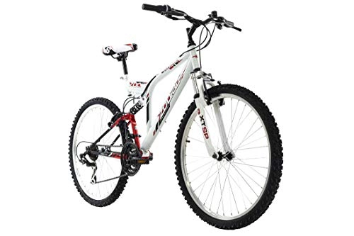 Vélos de montagnes : KS Cycling VTT Fully 26" Zodiac pour Homme Blanc RH 48 cm