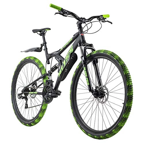 Vélos de montagnes : KS Cycling VTT Fully 29'' Bliss Pro Noir / Vert RH 48 cm Mixte-Adulte, 29 Zoll
