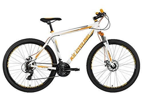 Vélos de montagnes : KS Cycling VTT Semi-Rigide 27, 5'' Compound Blanc-Orange TC 51 cm Adulte Unisexe, 51