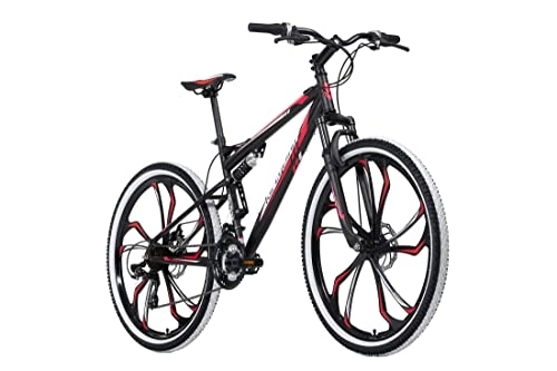 Vélos de montagnes : KS Cycling VTT Tout Suspendu 27, 5" Scrawler Noir-Rouge TC 51 cm