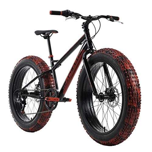 Vélos de montagnes : KS Cycling VTT Unisexe Fatbike SNW2458-24" - Noir / Rouge - RH 38 cm