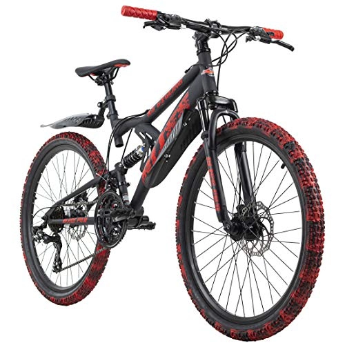 Vélos de montagnes : KS Cycling VTT Unisexe pour Jeunes - 24" Bliss - Noir / Rouge - RH 38 cm - 24