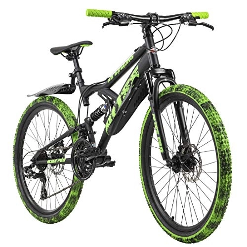 Vélos de montagnes : KS Cycling VTT Unisexe pour Jeunes - 24" Bliss - Noir / Vert - RH 38 cm - 24
