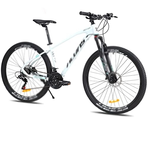 Vélos de montagnes : LANAZU VTT, vélo à Transmission en Aluminium, vélo Tout-Terrain à Frein à Disque hydraulique, adapté aux Adultes (White Black)