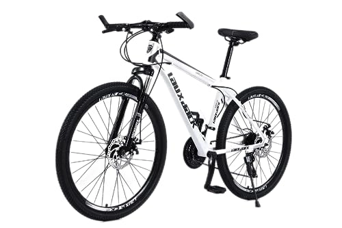 Vélos de montagnes : Lauxjack Vélo de montagne 26" - Frein à disque - 21 vitesses - Dérailleur pour garçons, filles, femmes et hommes