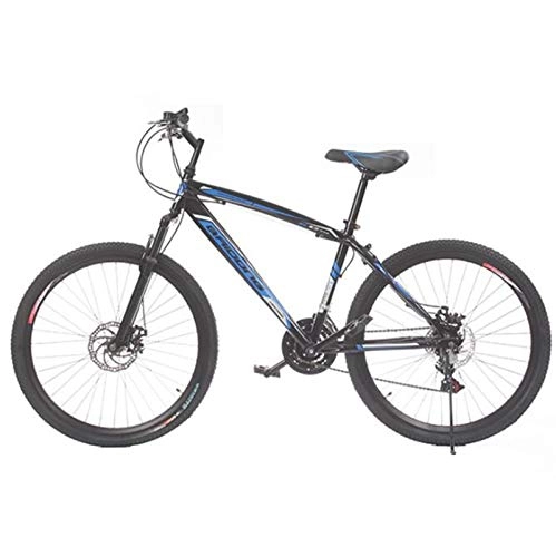 Vélos de montagnes : LBWT 24 Pouces VTT, Étudiant Double Disque De Frein Vitesse Vélo, 21 Vitesses, Loisirs, Sport Cadeaux (Color : Black Blue)