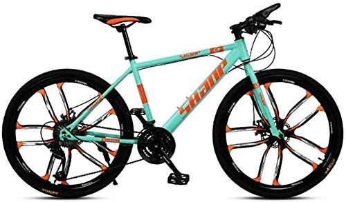 Vélos de montagnes : LBWT Adulte Confort VTT, 26 Pouces Vélos Hors Route, Haute en Acier Au Carbone, À Double Suspension, Cadeaux (Color : Green, Size : 21 Speed)