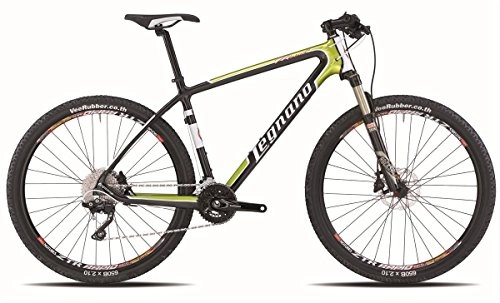 Vélos de montagnes : Legnano vélo 700 Moena 27, 5 "Carbon UD 2 x 10 V Noir Taille 38 Vert (VTT ammortizzate) / Bicycle 700 Moena 27, 5 UD Carbon 2 x 10 V Size 38 black green (VTT Front Suspension)