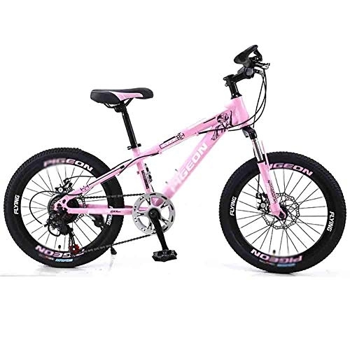 Vélos de montagnes : LILIS Vélo VTT, VTT en Aluminium Vélo VTT Adultes VTT Ados Route Vélos for Les Hommes et Les Femmes Roues réglable 7 Vitesse Double Frein à Disque (Color : Pink, Size : 22in)