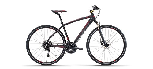 Vélos de montagnes : Lombardo hybride 28 amantea 200 Homme Black / redmatt taille 20