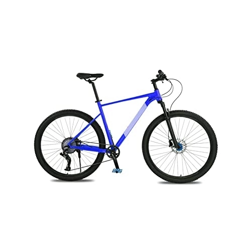 Vélos de montagnes : Mens Bicycle 21 inch Large Frame Aluminum Alloy Mountain Bike 10 Speed Bike Double Oil Brake Mountain Bike Front and Rear Quick Release (Color : Orange, Size : 21 inch Frame) (Blue 21 inch Frame)