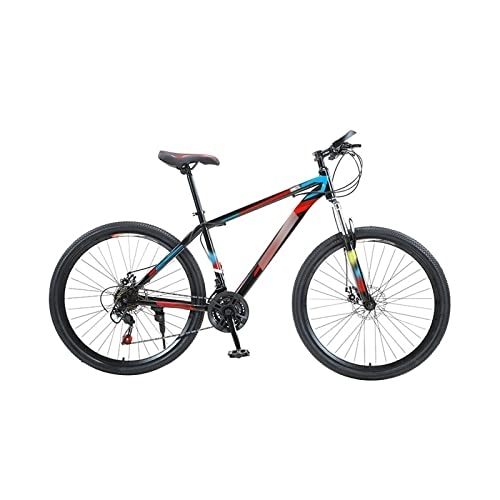 Vélos de montagnes : Mens Bicycle 21-Speed Adult Student Riding Light Scooter Shock-Absorbing Double Disc Brake Mountain Bike (Red)