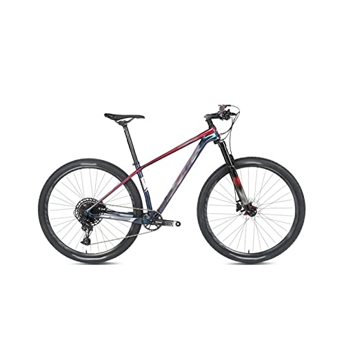 Vélos de montagnes : Mens Bicycle Carbon Mountain Bike Bike (Color : Silver) (Red)